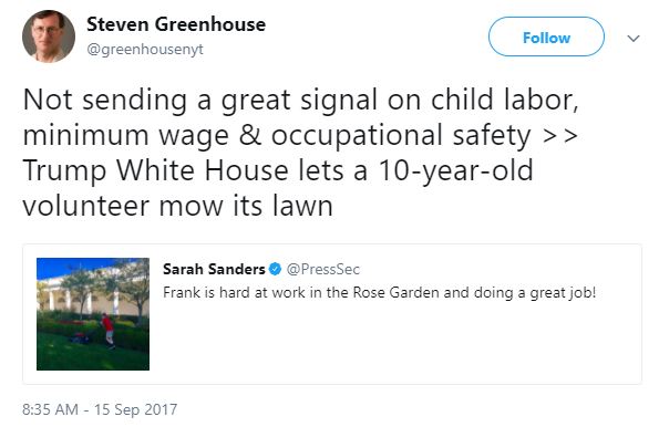 Steven Greenhouse Tweet